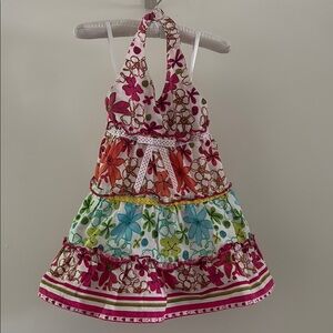 Blueberi Boulevard, Floral Halter Dress, 18 months